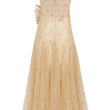 Glittered and Embellished Strapless Midi Dress