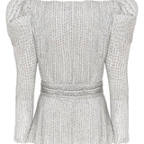 Sequined V-neck Jacket