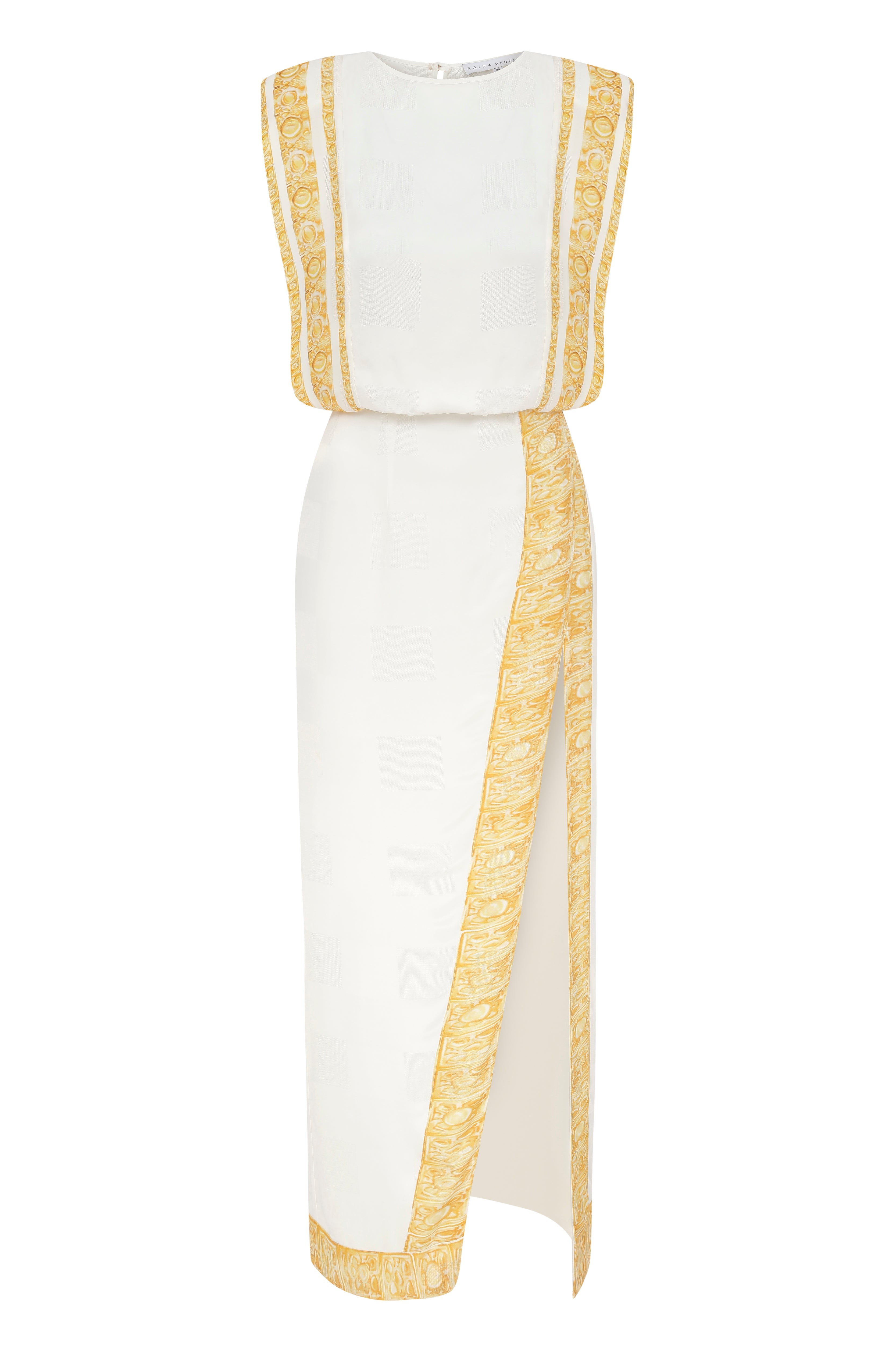Satin Maxi Dress with Side Slit for Women - Anastasia