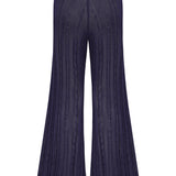 High Waisted Palazzo Pants with Gold Buckles