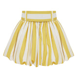 Striped Short Skirt with Belt