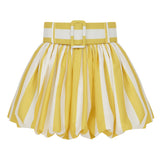 Striped Short Skirt with Belt