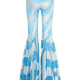 Flare Pants with Ruffle Details