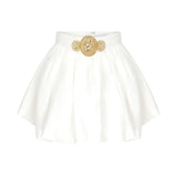 Gold Buckle Detailed Mini Skirt