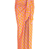 High Waist Skirt with Ruffle and Slit Details