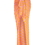 High Waist Skirt with Ruffle and Slit Details