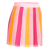 Knitted Skirt with Strip Details