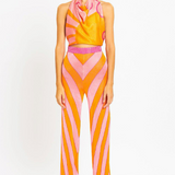 Stripped Flare Pants
