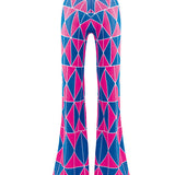 Geometric Printed Flare Pants