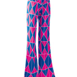 Geometric Printed Flare Pants