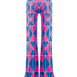 Geometric Printed Flare Pants