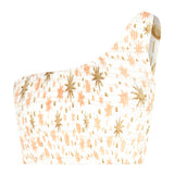 One Shouldered Printed Crop Top