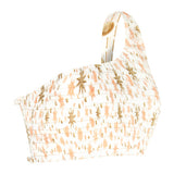 One Shouldered Printed Crop Top