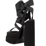 Strappy High Heeled Shoes