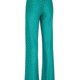Emerald Pants With Embroidery Details