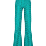 Emerald Pants With Embroidery Details