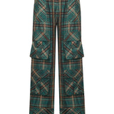 Ecose Green Wide-Leg Pants with Pocket Details