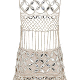 Hand Embroidered Crystal Embellishement Mini Dress with Hologram Details