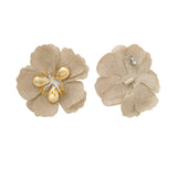 Linen Flower With Gold Detail