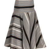 Wavy Jacquard Midi Skirt