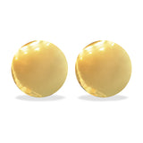 Gold Metal Round Earrings