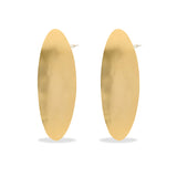 Gold Metal Round Earrings
