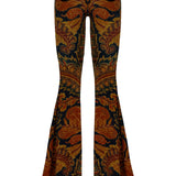 Paisley Patterned Velvet Pants