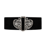 Baroque Silver Suede Belt