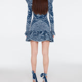 Ruffled Hem Mini Dress