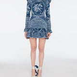 Ruffled Hem Mini Dress