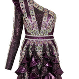 Embroidered Mini Dress