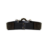 Black Silk Velvet Dragon Belt