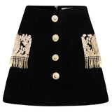 Embroidered Mini Skirt