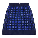 Knit Mini Skirt wtih Gold Buckles