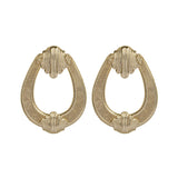 Shiny Gold Metallic Earrings