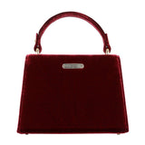 Velvet Mini Handbag with Gold Duck Buckle