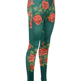 Rose Patterned Shiny Pants With Open Toe