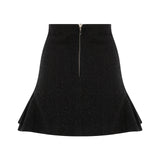 Mini Skirt With Gold Button Detailed