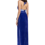 Silk Velvet Maxi Skirt With Crystal Embellished Detail