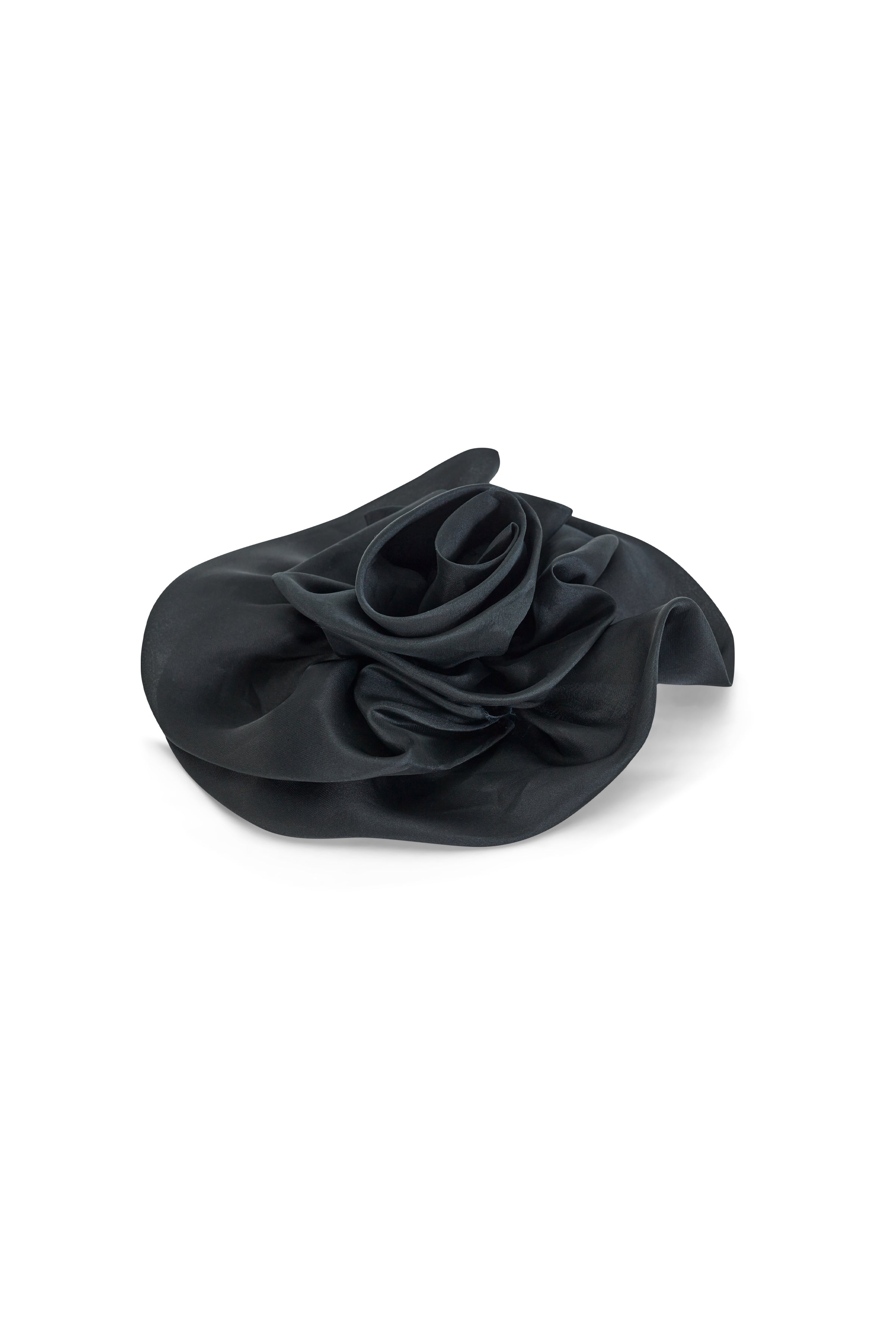 Black Organza Rose Shaped Brooch – RAISA VANESSA INT