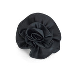 Black Organza Rose Shaped Brooch