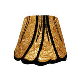 Gold Art-Deco Styled Black Velvet Brouded Mini Skirt