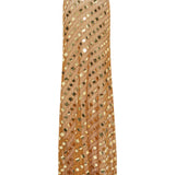 Gold Sequin Embroidered Maxi Skirt