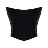 Black Velvet Strapless Corset