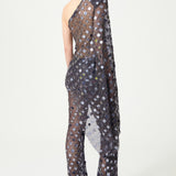 Anthracite Handmade Knitted Sequin Embroidered Pants With Mini Lining