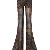 Leopard Print Organza Wide Leg Pants