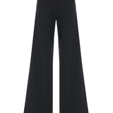 Denim Stretchy Wide Leg Pants With Rv Stamped Button Detailed Belt