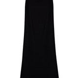 Black Velvet Skirt With Crystal Rope Belt