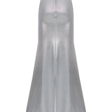 Metallic Knitted Maxi Skirt