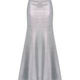 Metallic Knitted Maxi Skirt